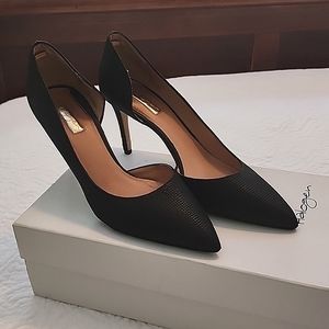 Nordstrom Halogen Black Textured Leather Pumps (10)